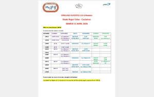 Meeting Athlé Coulaines - Samedi 11/04/2026